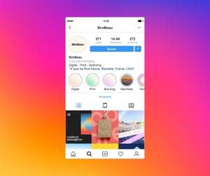 Page Instagram de BimBeau, agence de publicité et marketing à Marseille.